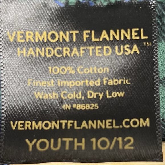 Vermont Flannel Co Hooded Shacket Plaid Youth 8-10 Kangaroo Pocket Lumberjack - Picture 7 of 10
